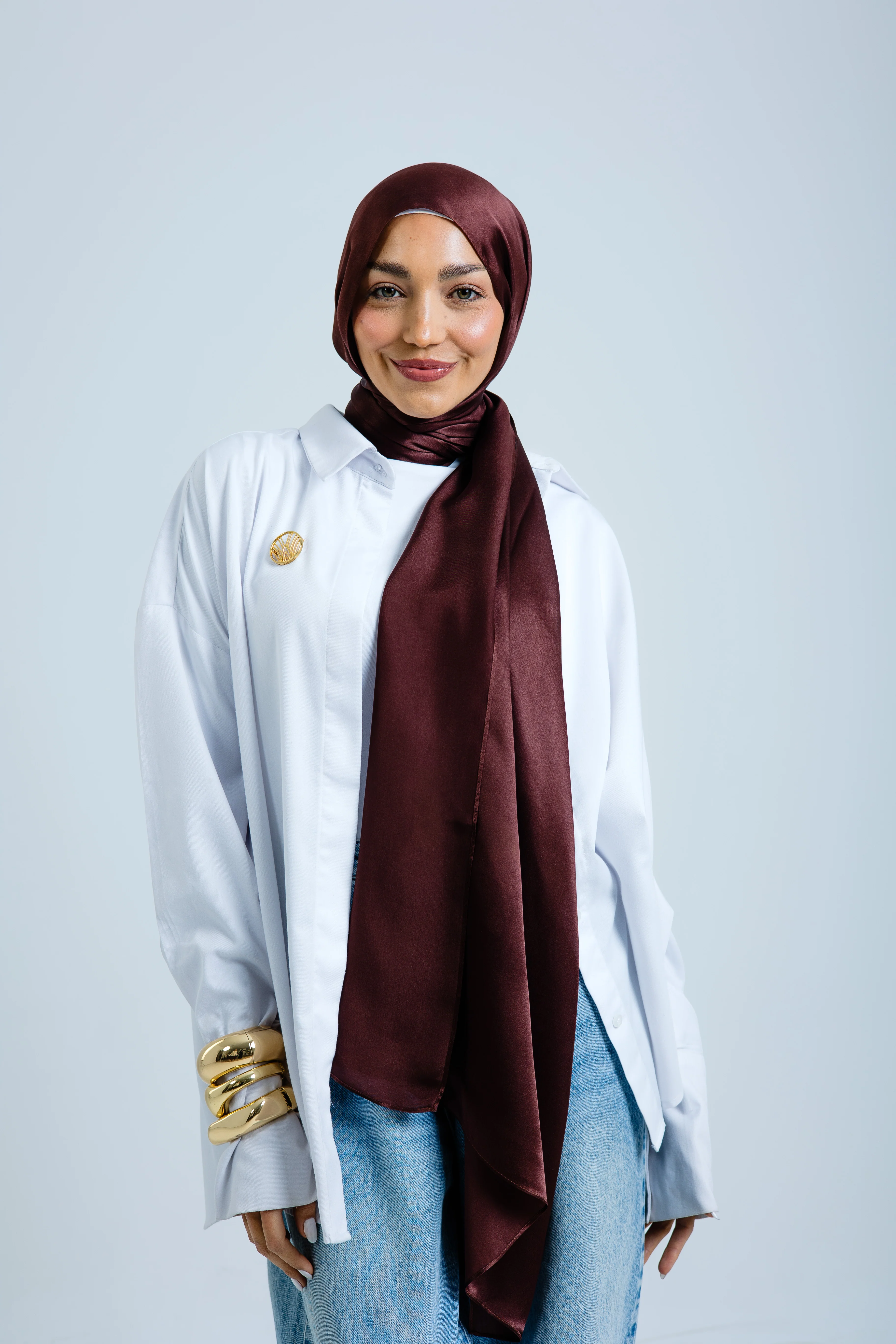 Chocolate Silk Scarf - Image 3