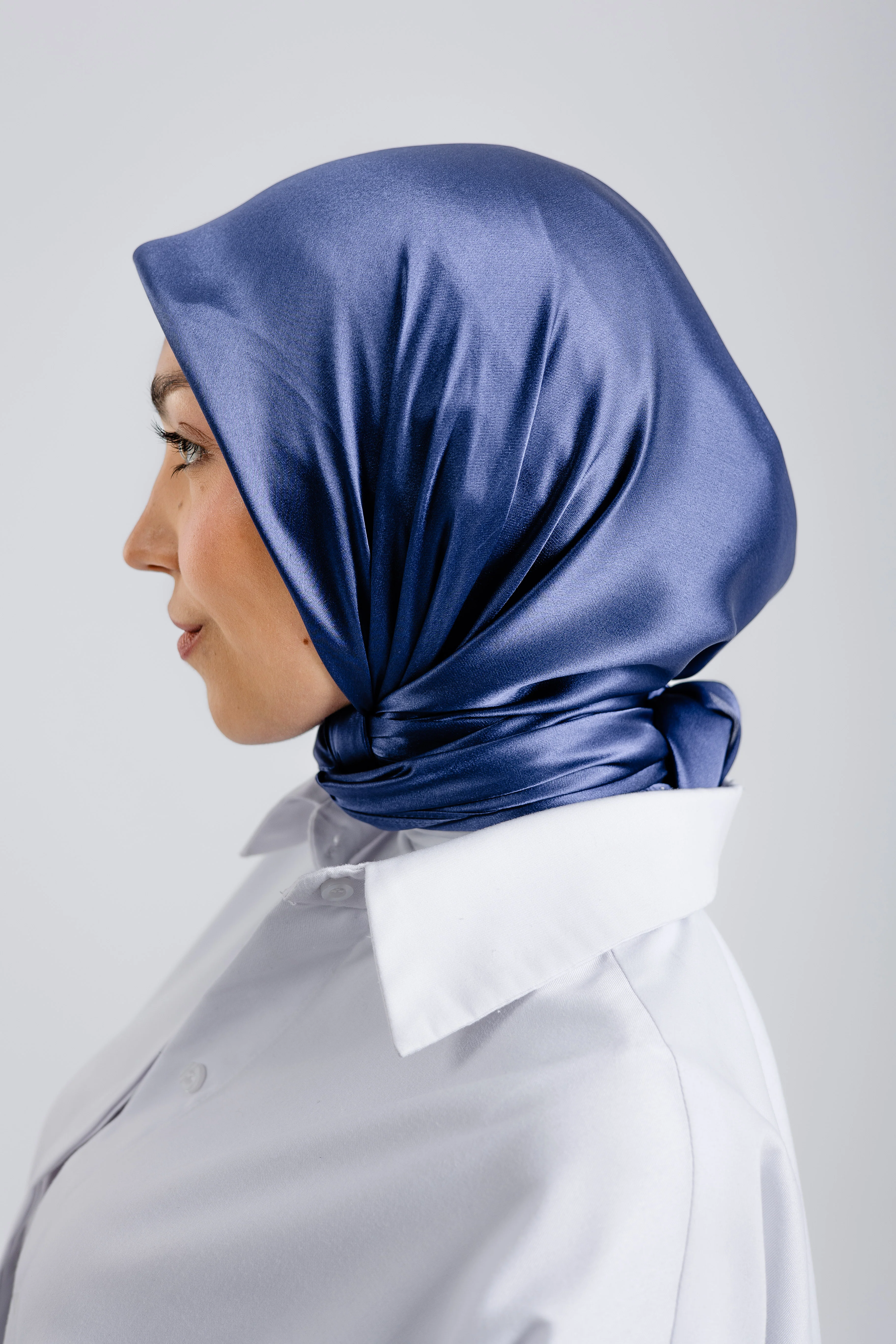 Navy Silk Square - Image 3